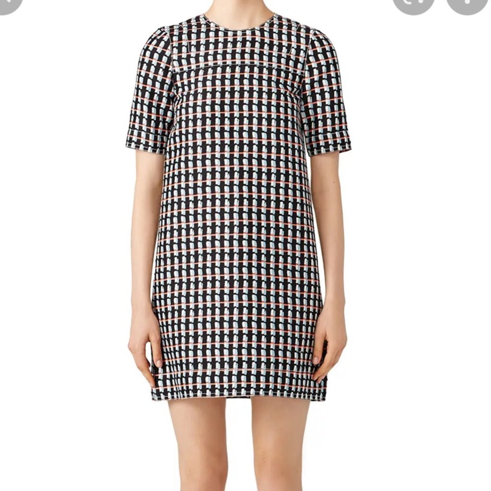 marni mod check shift dress